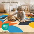 thumbnail image 4 of ODIKA 4'x6' Vibrant Multicolor Abstract Design Washable Area Rug Dynamic Geometric Patterns for Modern Spaces Pet Friendly, Non-Shedding for Bedroom, Reading Nook, 4 of 7