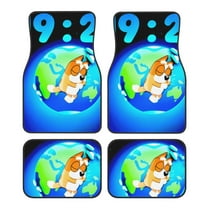 Gokiu Bluey Car Floor Mats Set of 4 Universal Fit Automotive All-Weather Mats with Non-Slip Rubber Backing for SUV, Sedan, Van Car Accessories