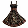 thumbnail image 4 of Ovbmpzd Bavarian Womens Summer Dresses Oktoberfest Black Midi Dirndl Plus Size Sleeveless A-Line Dresses,S, 4 of 5