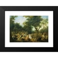 thumbnail image 2 of Nicolas Lancret 14x11 Black Modern Framed Museum Art Print Titled - Fete in a Wood (C.1722), 2 of 5