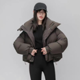 thumbnail image 3 of Chaqueta de invierno para mujer, chaqueta acolchada ligera y con capucha de pato blanco de 90 pulgadas, abrigos cálidos informales, sueltos, cortos, gruesos y a la moda, 3 of 5