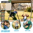 thumbnail image 6 of Lifetime Kid's Adventure Tunnel Swing Set with Clubhouse, Belt Swings and Climbing Wall (91134), 6 of 15