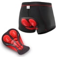 thumbnail image 3 of Lixada Custom Lixada 001C Breathable Silicone Padded Cycling Shorts with Printed Design, Available in Red with Stripes, Size EU S, Perfect for Comfortable Rides, 3 of 6
