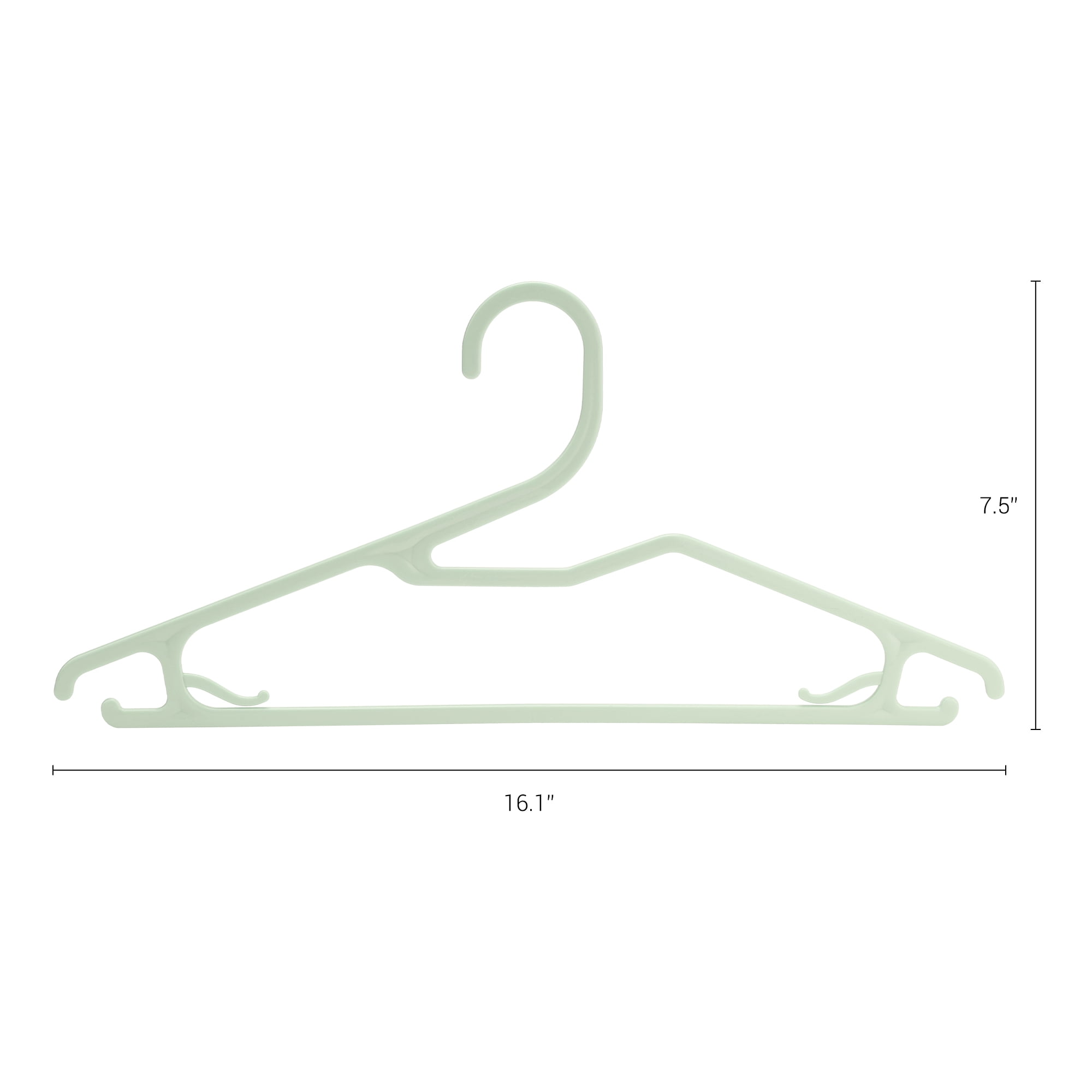 Unique Bargains Plastic Pants Hangers with Non-Slip Hook 20 Packs Green