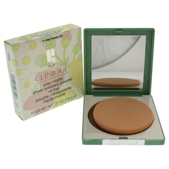 Stay-Matte Sheer Pressed Powder - # 11 Stay Brandy (D) by Clinique for Women - 0.27 oz Powder