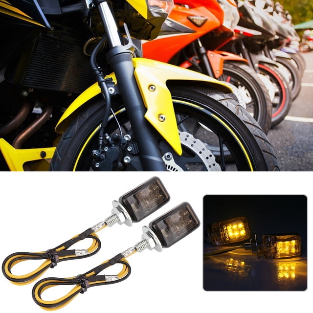 Luces de señal de giro LED, 2 piezas de luces de giro universales para motocicletas pequeñas Luces de señal de giro LED para motocicletas Mejora tu experiencia