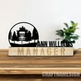 thumbnail image 5 of Craftnamesign Custom Wooden Disc Golf Desk Name Plate, Golfer Metal Nameplate for desk, 5 of 5