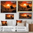 thumbnail image 4 of Designart "Wild West Sunset with Cowboy II" People Framed Wall Art Decor - Mid-Century Black Cowboys Entryway Framed Wall Art Print, 4 of 6
