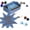 Blue, variant on Kats'N Us Kitten Starter Kit with Bed (17.5" x 11" x 7") - Blue - Wand Teaser Set