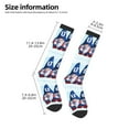 thumbnail image 2 of Fotbe Cute Gnomes in USA Calcetas Divertidas Estampadas para Hombre y Mujer, Calcetas de Algodón hasta la Rodilla para Caminar, Correr, Enfermería y Embarazo, 2 of 6