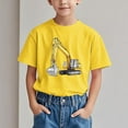 thumbnail image 2 of HVOBBTY T-shirt Décontracté à Manches Courtes Respirant pour Tout-Petits, T-shirt Imprimé à Manches Courtes Col Rond Demi-Manches Décontracté Polyvalent Jaune, 4 Ans, 2 of 5
