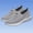 Gray, variant on Women's Slip-On Hollow Knit Mesh Walking Shoes, Round Toe Cushioned Curved Midsole Footwear, Six Solid Tone Non-Slip Breathable Daily Casual Loafers(Black,5.5)