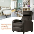 thumbnail image 3 of YRLLENSDAN Recliner Chair for Living Room Home Theater Seating Single Sofa Lounge with Padded Seat Backrest PU Leather for Adults, Brown, 3 of 8