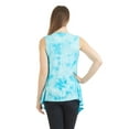 thumbnail image 5 of Made by Johnny Women's Lightweight Sleeveless Tie Dye Open Front Drape Cardigan M AQUA, 5 of 6