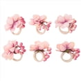 thumbnail image 2 of Anillos de Servilletas de Flores 6 Piezas, Soporte de Anillos de Servilletas, Soporte de Hebillas de Servilleta Floral de Primavera Decoraciones de Mesa, A, 2 of 9