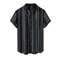 thumbnail image 5 of Lumtrix Cuban Guayabera Shirts for Men Short Sleeve Casual Button Down Hawaiian Shirt Band Collar Beach Camp Mexican Shirt Sky Blue 5XL, 5 of 5