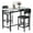 Black, variant on 3 Piece Dining Table Set,Kitchen Table Set 2,Bar Dining Table Set with 2 Upholstered Chairs for Small Spaces, Apartment,Pub,Black