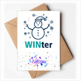 thumbnail image 1 of Snow Weather Win Winter Art Deco Fashion Welcome Back Greeting Cards Envelopes Blank, 1 of 3