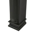 thumbnail image 5 of DecMode 45" x 43" Wooden Black Freestanding Scroll Surround Fireplace Mantle with Floral Accents, 5 of 9