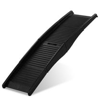 ZephyPaws Foldable Dog Ramp for Large Dogs,59"x16" Portable Dog Ramp with Non-Slip Rug Surface,Extra Wide Dog Car Ramp for SUV,Truck,Black