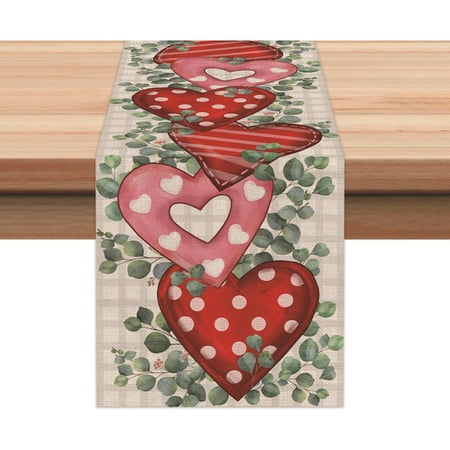 

Valentine S Day Table Runner Anniversary Holiday Kitchen Dining Table Decoration For Home Party Indoor