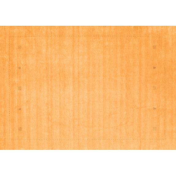 Ahgly Company Indoor Rectangle Solid Orange Modern Area Rugs, 4' x 6'