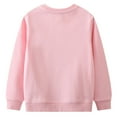 thumbnail image 6 of Caqnni Girls Casual Long Sleeve Graphic Sweatshirt Cute Oversized Polar Fleece Jacket Pocket Sweatshirt Tops Pullover Tops (2-3 Years,Z05-Pink), 6 of 8