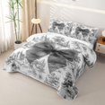 thumbnail image 3 of Erosebridal Cute Grey Bowknot Quilt Full for Girls Boys, Princess Fairy Castle Full Bedspread Sets, 3pcs, 3 of 7