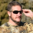 thumbnail image 4 of Hornz Brown Forest Camouflage Polarized Sunglasses for Men Wrap Around Sport Frame & Free Matching Microfiber Pouch - Brown Camo Frame - Amber Lens, 4 of 6