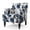 Floral Print/Dark Brown, variant on GDF Studio Eve Contemporary Fabric Upholstered Club Chair with Nailhead Trim, Floral Print