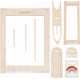 thumbnail image 1 of Kit de telar de 8 piezas, telar de madera para armar uno mismo con varilla de tejer, peine y aguja de ganchillo de madera., 1 of 7