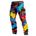 thumbnail image 4 of Pantalon Cargo Utilitaire de Performance pour Hommes avec Détail Imprimé - Pantalon d'Extérieur Toutes Saisons pour la Randonnée, les Voyages et le Quotidien, 4 of 5