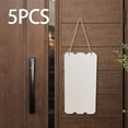 thumbnail image 4 of 5 piezas colgantes sin terminar, pancartas creativas decorativas de madera en rodajas en blanco Vertical, 4 of 9