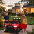 thumbnail image 4 of Ram 24V Ride on Car 2 Seater, Ram 1500 RHO Battery Powered Electric Car with Remote Control, Powered Ride on Toy with 4 Wheelers for Kids Toddlers 3-8 Boys Girls, Bluetooth & Trunk, Red, 4 of 8