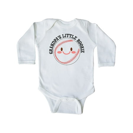 

Inktastic Grandpa s Little Rookie- baseball Gift Baby Boy or Baby Girl Long Sleeve Bodysuit