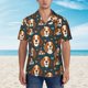 thumbnail image 2 of Fotbe Cute Puppy Camisa Hawaiana para Hombre Unisex – Camisa Casual de Verano con Botones de Manga Corta de Algodón y Lino,Large, 2 of 7