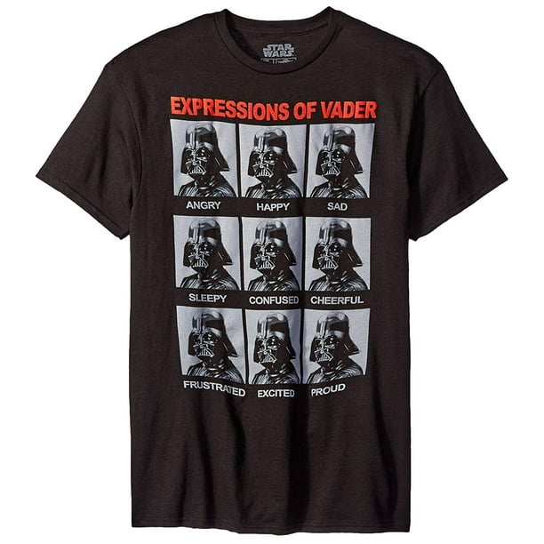the many faces of darth vader t shirt