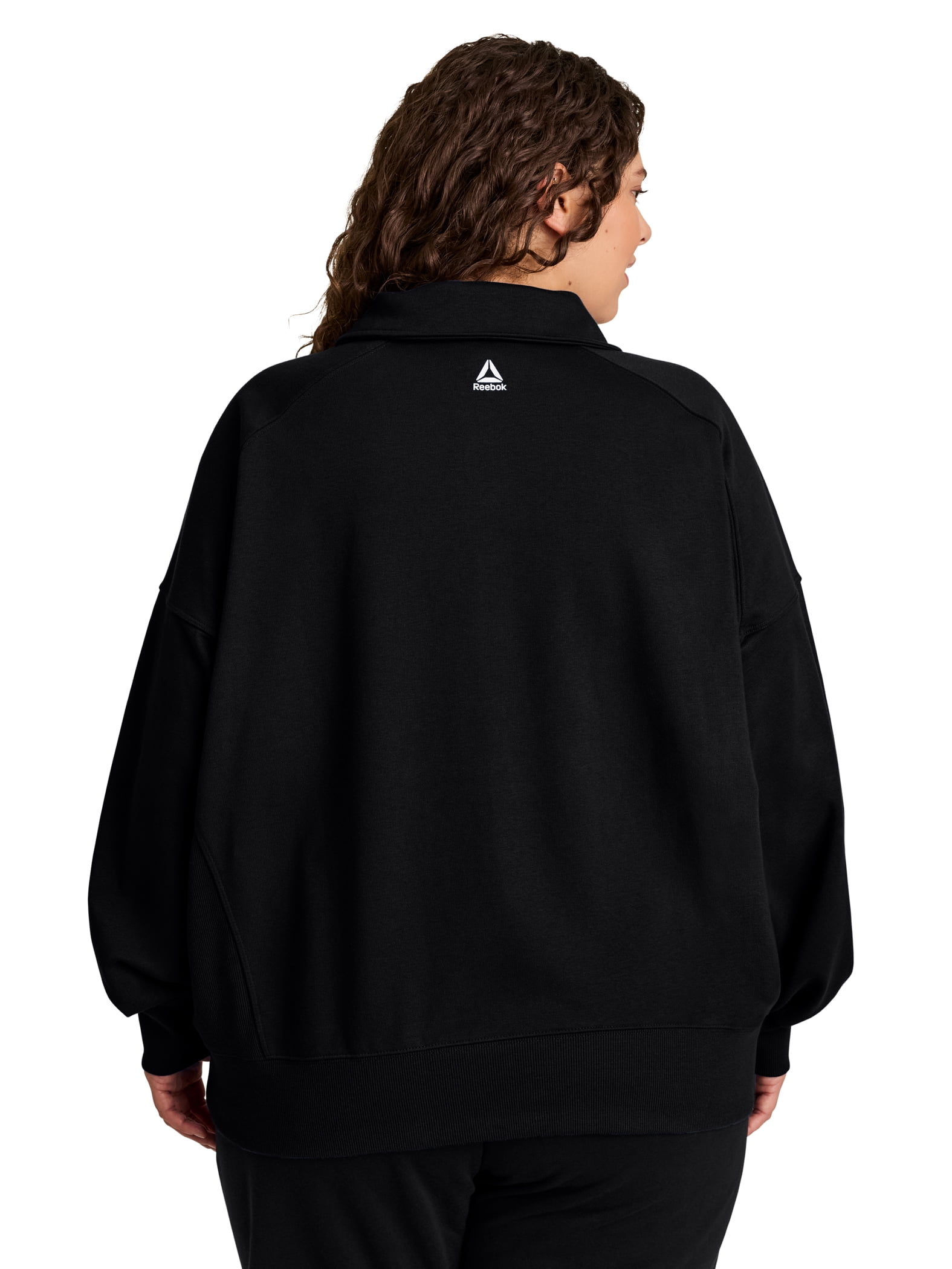 Reebok Women's and Women's Plus All Seasons Oversize Polo Sweatshirt, Sizes XS-4X