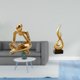thumbnail image 2 of Estatua de fuego de pensador abstracto, decoración para mesa, sala de estar, estante de oficina, estantería de escritorio, adorno artesanal, recuerdo, 2 of 8