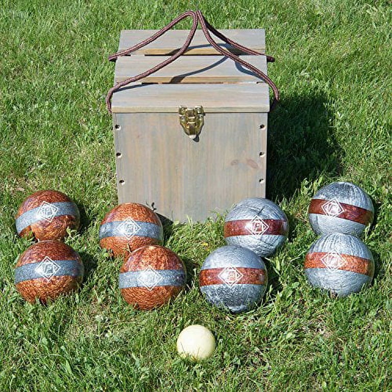 Franklin Sports Bocce Ball Set – 8 Ballen Van 90 Mm (rood, Blauw, Geel, Groen) + 1 Pallino, Voor Strand, Tuin En Feestjes