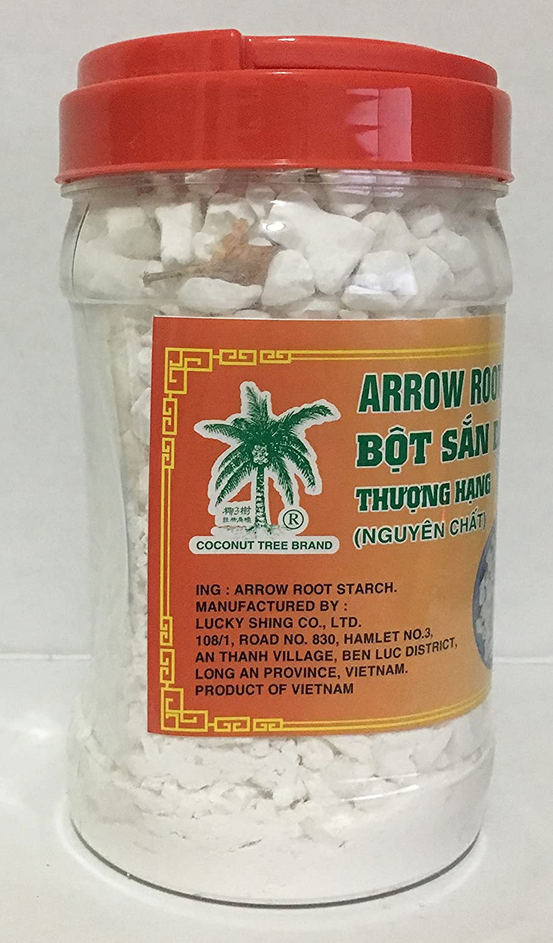 20oz Arrow Root Starch (Bot San Day) by Coconut Tree Brand, Pack of