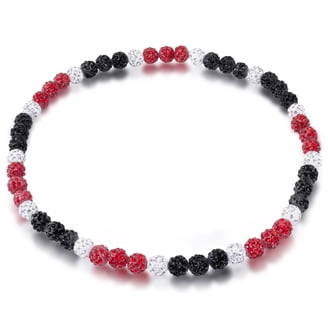 1 pezzo Collana da uomo con perline e ciondolo a forma di pallina da baseball, per donne sportive, collezione Bling Ice, collana da baseball, gioiello, regalo per padre, figlio, famiglia, Natale, San