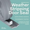thumbnail image 2 of 396 Inch Weather Stripping Window Door Seal Strip 33 Feet Self Stick Weatherstrip Gap Draft Blocker, Gray, 2 of 8