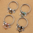 thumbnail image 4 of Femmes en Acier Inoxydable Cristal Papillon Charmes Bracelets Fil Câble Strass Disco Boule Ouvert Manchette Réglable Bracelet Bijoux, 4 of 4