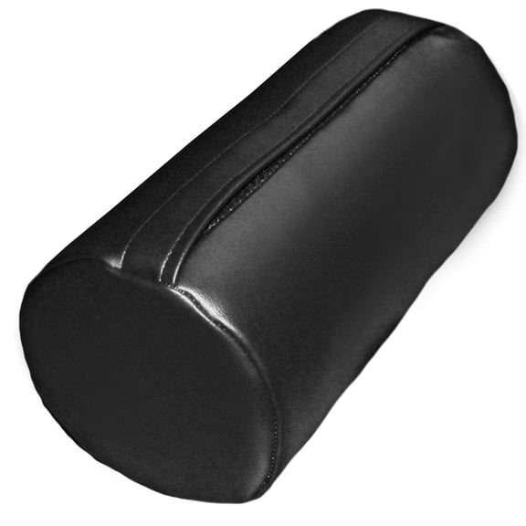 CHAMEA Supportive Soft Regular Vinyl Cylinder Massage Bolster w/ Cover, 3.0" Diameter, 12", Black