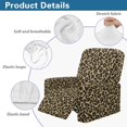 thumbnail image 4 of SCRAWLGOD Brown Leopard Print Mushroom Star Moon Print Recliner Cover 4-Piece Recliner Chair Covers Lazyboy Recliner Cover Furniture Protector Cover with Storage Pocket Reclining Slipcovers, 4 of 7