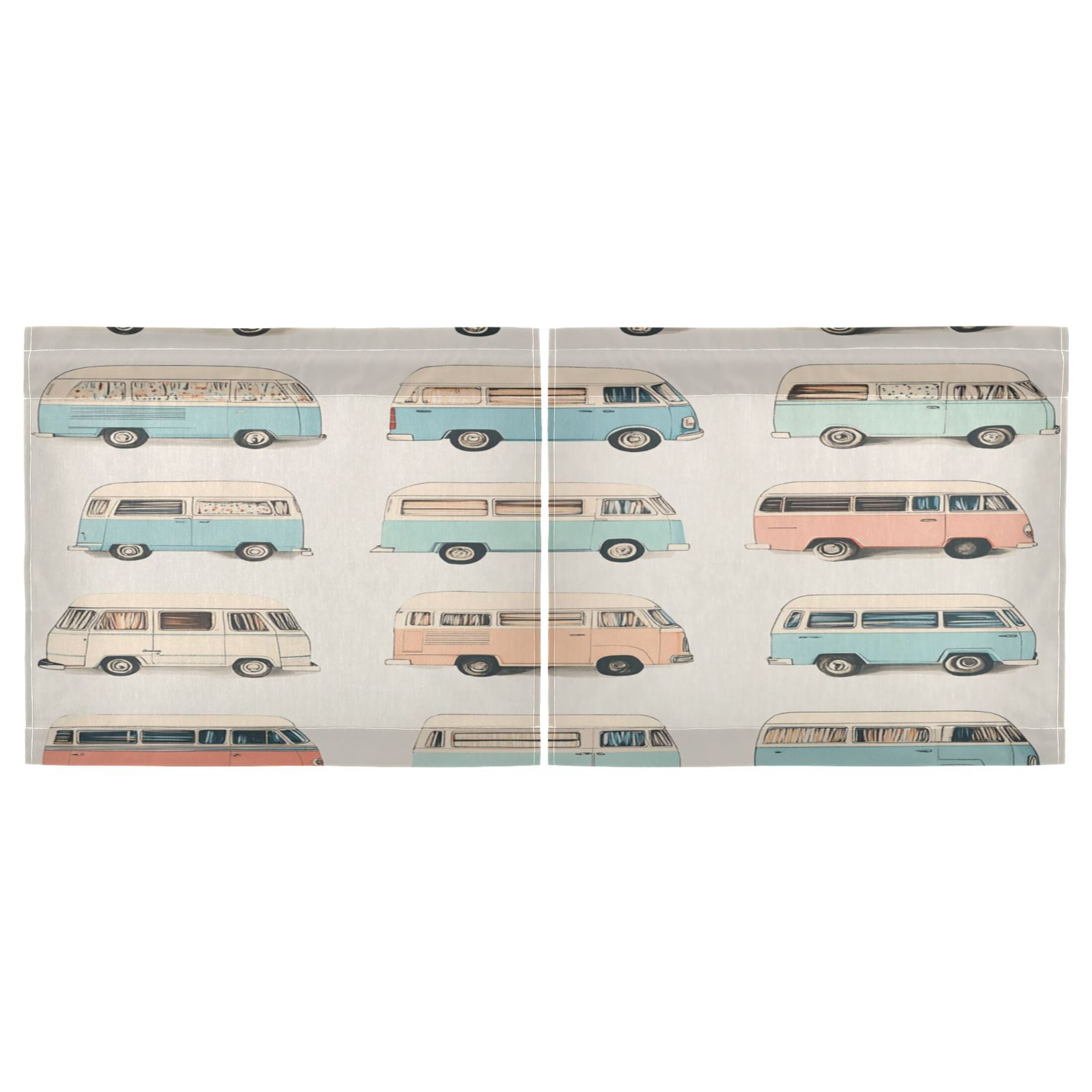 Cars 27"x36" Linen Look Cafe Curtain Set with Privacy and UV Protection