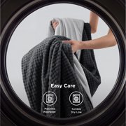 U Bedsure U by Bedsure Waterproof Throw Blanket Dual Sided Black Grey Stain Resistant 50x60inch — $26.09 (74% off)
