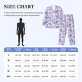 thumbnail image 4 of Naloa Winter With Snowflakes Men’s Pajamas Set - Long Sleeve Button Down Sleep Shirt and Pajama Bottoms Sleepwear Set-Small, 4 of 7