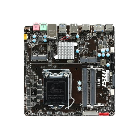 MSI H81TI Desktop Motherboard, Intel Chipset, Socket H3 LGA-1150, Mini ITX